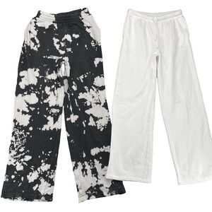 H&M‎ Divided Sweatpants Jogger Pants LOT of 2 Unisex Small Sportswear Wide Leg